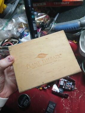 Plant Therapy Essential Oil Storage Box in natural wood.- Box Only